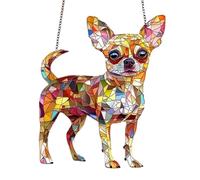 Dog Sun Catcher Ornament - Dog Memorial Dream Catcher | Acrylic Dog Window Pendant, Stained Glass Window Hanging Ornament For Dogs, Hanging Dream Catcher