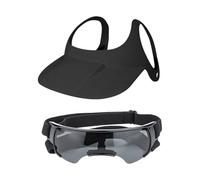 Dog Sun Hat | Pet Goggles Baseball Caps with Ear Holes | Adjustable Pet Sunbonnet with Sunglasses Ear Holes Doggy Visor for Small Breed, Summer & Puppy