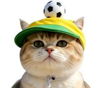 Dog Sun Hat Soccer Design Cute Cat Visor with Ear Holes