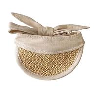Dog Sun Hat UV Protections Outdoor Visors Costume Pet Straw Hats With Adjustable Chin Strap For Small Dog Straw Sun Hat Pet Costume Uv Protection For Small Dogs Yorkies Large Brim