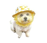 Dog Sun Hat with Net Front for Sun Defense and Anti Chew Feature Perfect for Outdoor Activities Pet Security