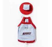 Dog Sun Protection Outfit, Bondi Blue Mesh Fabric Summer Vest with UPF50+ UV Shield, Red Trim, XS-XXL Sizes (M)