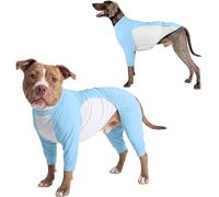 Dog Sun Protection Shirt, UV Shirt Dog Pyjamas Lightweight Breathable Cooling Vest, Quick Dry Summer Clothes from Grass Seeds, Reduce the Need for Post-Hike Grooming(Blue, M)