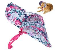 Dog Sun Visor Hat,Breathable Sun Protection Pet Visor - Breathable Sun Protection Hat, Floral Dog Baseball Hat, Pet Photo Props for Puppy, Cats, Travel, Outdoor
