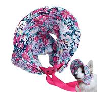 Dog Sun Visor Hat - Summer Pet Visor - Adjustable Dog Travel Sport Hats, Breathable Sun Protection Hat, Floral Dog Baseball Hat for Cats, Dogs, Puppy, Outdoor, Trave