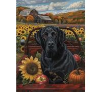 Dog Sunflower Paint by Numbers for Adults with Frame, Large Paint by Number Canvas Kits, DIY Color Oil Painting Acrylic Paints with Brushes, Hobbies for Adults Women, Home Wall Decor 90x120cm J8-389