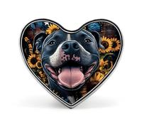 Dog Sunflower U.S. Flag Butterfly Heart Badge Unisex Metal Memorial Reel Pin Lapel Brooch Button Dress Coat Accessories for Backpack Wedding
