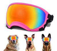 Dog Sunglasses, Dog Goggles with Adjustable Strap, UV Protection, Windproof, Suitable for Large Medium-Dogs, Dogs Eyes Protection