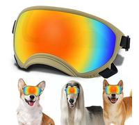 Dog Sunglasses, Dog Goggles with Adjustable Strap, UV Protection, Windproof, Suitable for Small Medium-Dogs, Dogs Eyes Protection