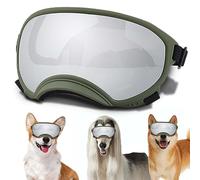 Dog Sunglasses, Dog Goggles with Adjustable Strap, UV Protection, Windproof, Suitable for Small Medium-Dogs, Dogs Eyes Protection