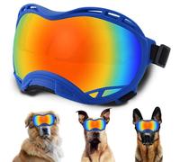 Dog Sunglasses,Doggles Anti-UV Protection,Pet Sunglasses with Adjustable Strap,Suitable for Motorcycle Car Driving Bike Riding Hiking Swimming Wind Dust Fog Dog Eye Protection