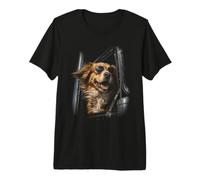 Dog Sunglasses Truck Driving Premium T-Shirt