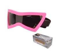 Dog Sunglasses - Uv Eye Protection for Pets | Adjustable Strap with Windproof Lens, Great and Perfect for Travel Hiking Beach Outdoor Walks Small Breeds, 3.94x1.77 Inches