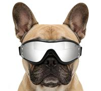 Dog Sunglasses - Windproof Fog Protection Eyewear, Adjustable Strap Pet Goggles with Sturdy Frame Construction, Shield Eyes from Debris and UV Rays, Ideal for Outdoor Camping Hiking Trips