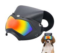 Dog Sunglasses,Windproof UV Puppy Goggles Hat | Removable Breathable Dog Helmet Pet Accessories for Mountain Hiking Summer Festivals Beach Outings