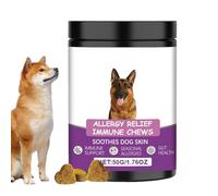 Dog Supplements for Itchy Skin - Supplements for Skin Discomfort | Pet Health Supplies Chewable Tablets for Discomfort Recovery Daily Apartment Feeding Home Travel Outdoor Indoor Coat