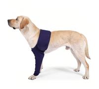 Dog Surgery Recovery Sleeve - Dog Leg Wound Protector to Help Stop Licking and Biting - Breathable Pet Recovery Sleeve with Adjustable Chest Strap - Front Left and Right Leg Cover, Blue
