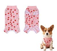 Dog Surgery Recovery Suit - Cone E-Collar Alternative with Adjustable Straps for Post-Surgical Care, Small Medium Bodysuit for Male & Female Dogs & Cats (Pink, M)