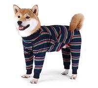 Dog Surgery Recovery Suit Onesie With Legs Long Sleeves Breathable Post Surgery Pyjamas Anti Lick Abdominal Wound Dog Cone Alternative For Pet Dogs (XXL, Blue)