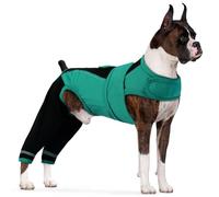Dog Surgery Recovery Suit with Legs, Leg Cover Body Sleeves Back Legs Elbow Callus Protector Dog Chest Protector Anti Licking Protection Sleeve(Green, 2XL)