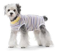 Dog Surgery Recovery Suits, Sleeveless Dog Recovery Suit Female, E-Collar & Cone Alternative Surgical Suit for Small and Medium Dogs After Surgery, Striped Dog Onesie Pajamas
