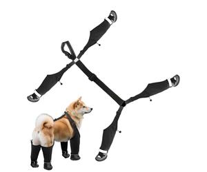Dog Suspender Boots - Stay-On Reflective Paw Protectors, Waterproof Anti-Slip Winter Leggings, Adjustable Back-Harness Design for Snow, Rain & Hiking, All-Season Protection | Perfect