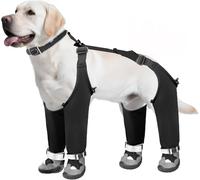 Dog Suspender Boots, Waterproof Dog Rain Boots, Warm Snow Shoes for Winter, Adjustable Suspender Pants, Anti Dirt Pants with Shoes for Outdoor Walking & Paw Protectors (4XL)