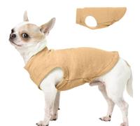 Dog Sweater Fleece - Khaki, XS - Stretchable Sleeveless Vest | Warm Lightweight Sweatershirt, Pullover Design for Puppy,Chihuahua Clothes,Winter Outdoor Base Layer Shirt