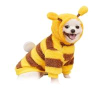 Dog Sweater - Funny Bee Costume | Warm Pet Outfit | Novel Cute Design, Yorkie Chihuahua Cat Theme | Boy Girl Autumn Option |Winter Holiday Choice, Halloween Christmas Accessory, Cozy Daily Wear, Soft