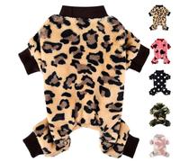 Dog Sweater Pajamas for Small Dogs - Super Soft Warm Pjs, Cute Pet Clothes, Jumpsuits, Plush Puppy Onesie Outfits for Chihuahua Yorkie - Girl Boy