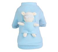 Dog Sweater Thickened Winter Apparel Knitting Wool Cute Bear Toy Shape Warm Clothing For Small Medium Large Dogs Cats Pets Cold Weather Outfit (M)