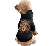Dog Sweater Warm Dog and Cat Clothes Winter Dog Coat with Hoodie Soft Pet Clothes XS-2XL Cold Weather New Year Tiger Logo Design Dog Jacket for Small Medium Dogs and Cats