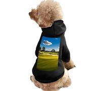 Dog Sweater Warm Dog and Cat Clothes Winter Dog Coat with Hoodie Soft Pet Clothes XS-2XL Cold Weather Golf Course and Tree Dog Jacket for Small Medium Dogs and Cats