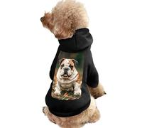Dog Sweater Warm Dog and Cat Clothes Winter Dog Coat with Hoodie Soft Pet Clothes XS-2XL Cold Weather Cute Bulldog Dog Jacket for Small Medium Dogs and Cats