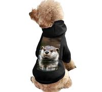 Dog Sweater Warm Dog and Cat Clothes Winter Dog Coat with Hoodie Soft Pet Clothes XS-2XL Cold Weather Cute Otter Dog Jacket for Small Medium Dogs and Cats