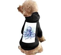Dog Sweater Warm Dog and Cat Clothes Winter Dog Coat with Hoodie Soft Pet Clothes XS-2XL Cold Weather Blue Little Octopus Dog Jacket for Small Medium Dogs and Cats