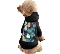 Dog Sweater Warm Dog and Cat Clothes Winter Dog Coat with Hoodie Soft Pet Clothes XS-2XL Cold Weather Luxury Cute Leaves Dog Jacket for Small Medium Dogs and Cats