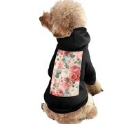 Dog Sweater Warm Dog and Cat Clothes Winter Dog Coat with Hoodie Soft Pet Clothes XS-2XL Cold Weather Soft Color Pale Faded Mix of Roses Dog Jacket for Small Medium Dogs and Cats