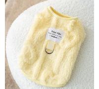 Dog Sweaters for Small Dogs, Pet Dog Sweater with Leash Ring, Warm Winter Puppy Clothes, Soft Skin-Friendly(Yellow,Large)