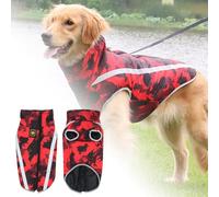 Dog Sweatshirt for Small Medium Reflective Thickened Winter Jacket Winter Medium And Large Warm Lined Overcoat Adjustable For Autumn And Outdoor Activities (A, 52cm)