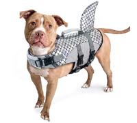 Dog Swimming Vest, Dog Buoyancy Jacket For Swimming & Boating High Visibility Easy Grab Float Coat Life Jacket French Bulldog, Help Pet To Stay Afloat And Learn To Swim(Grey, S)