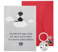 Dog Sympathy Card, Dog Memorial Gifts for Loss of Dogs, with a Dogs Paw Keychain, Pet Condolence Card for Pet Owner Lover