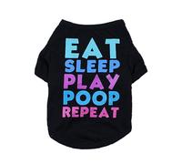 Dog T-shirt, Black Classic Summer Spring Clothes for Puppy Dogs, Soft Breathable Pet Costume Jumper for Cats, XS-3XL Sizes with Elasticity, Exquisite Workmanship, Suitable (M)