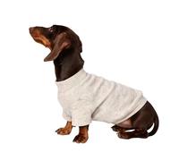 Dog T-Shirt for Dachshund, Breathable Base Top Puppy Shirts,Light Brown L