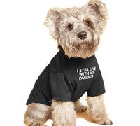 Dog T Shirt for Medium Dogs.Cute Dog Clothes for Small Dogs Girl Boy,Puppy.Breathable Soft Dog Costume Cats, Pet Pullover Jumper,Cat Clothes XXL-(19~23lb),Chest~21.5",Black, Parents