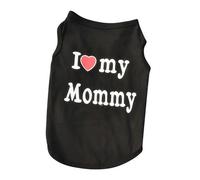 Dog T Shirts, Pet Summer Vests, I Love My Mom&Dad Dog Clothes Fashion Print Funny Cats T Shirts (BK1, S)