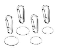 Dog Tag Holder On Collar,4 Pcs Stainless Steel Quick Fasteners - Holding Device for Pet Supplies Positioning | For Indoor Activities Ext