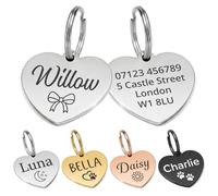 Dog Tags for Pets Engraved UK, ID Tags for Dogs, Personalised Dog Name Tag, Cat Tag, Laser Engraved Stainless Steel Pet Tags for Dogs, Cats, Puppy