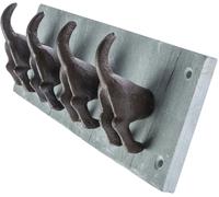 Dog Tail Wall Mounted Coat Rack with 4 Coat Hooks
