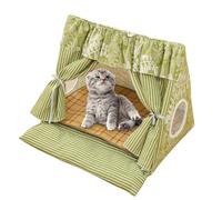 Dog Teepee,Cat Cave Tent | Comfortable Hut with Removable Cooler Mat for Bedroom Puppies Kittens Bunnies Home Apartment Play Area Living Room